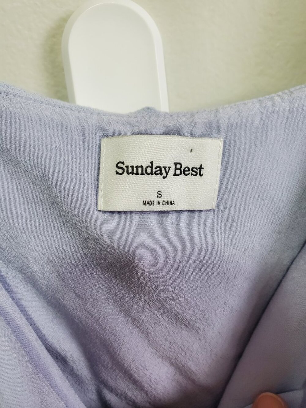 SUNDAY BEST Countess Dress Ruffle Faux Wrap Aritzia Light Blue Women's Small - Picture 11 of 15